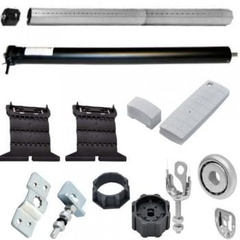 Kit Tapparelle Elettriche con Motore Radiocomandato 50NM / 100 kg con Telecomando | Automazione Tapparella Avvolgibile | Accessori Inclusi | Istruzioni in Italiano | Personalizzabile
