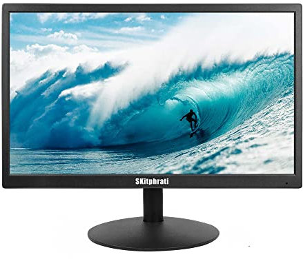 SKitphrati - Monitor de Ordenador Profesional de 20 , 1600 x 900, HDMI y VGA, 75 Hz, 250 nits, 16:9, inclinable, VESA 75 x 75, Pantalla PC, Negro