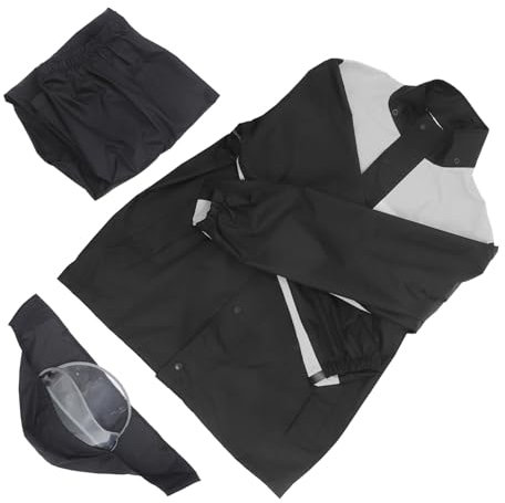 DRESSOOS Regenanzug Für Herren Mit Jacke Und Hose Und Winddicht Für Motorradfahrer Leichte Und Bequeme Regenbekleidung Mit Reflektorstreifen