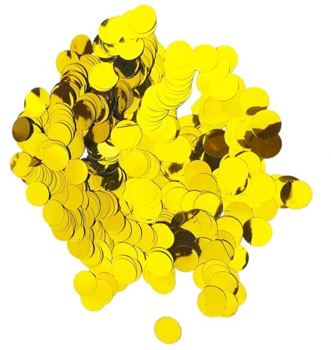 CVDYWDJIE Paillettes Rotonde in Foglio di Alluminio da 100 G, Coriandoli Dorati, Granelli per Feste, Riempitivo per Palloncini, Decorazione Glitterata per Feste