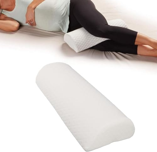 Ejoyous Almohada de Rodilla de Espuma de Memoria para Soporte de Piernas, Durmientes Laterales, Cojín Lumbar y Cabeza Posterior, Diseño de Semi rol para Mecanismo de Soporte Cómodo