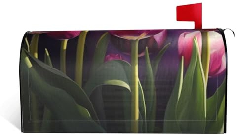 Coperture magnetiche per cassette postali con fiori di dimensioni standard 53,3 x 45,7 cm, involucri per cassette postali stagionali impermeabili copertura decorativa per cassette postali per giardino