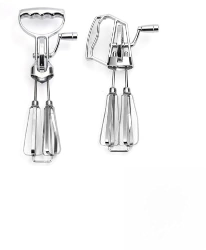 RichVibe Manual Hand Crank Mixer Kitchen Use, for Stainless Steel for Egg Beater Baking, Dough, Cream with Adjustable Speed, for Large 31 cm,