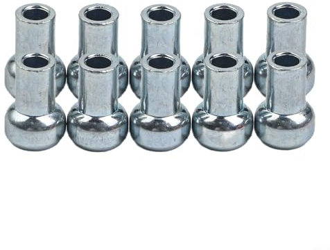 Fermacavo, attrezzatura per il fitness, terminali in acciaio per funi metalliche, estremità a sfera, per macchina da palestra, 10 pezzi (8 x 3,5 x 13 mm)