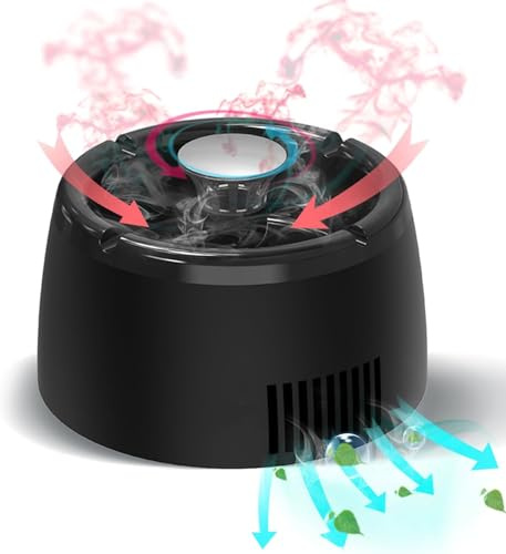 Smokeless Ashtray for Cigarettes, Indoor Air Purifier, Smoke Eater for Home Use (Modern-b)