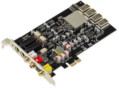 KALEA-INFORMATIQUE HiFi Pro PCI Express-Digital-Soundkarte Cmedia CM6635 mit DAC ESS9038Q2M Kopfhörerausgänge, Balance über 6,5-mm-Klinke, 2 x Cinch, 2 x digital über SPDIF und Cinch | CM6635 PCIe-HiFi-Soundkarte mit ESS9038Q2M DAC Kopfhörer, RCA, 6,35mm Klinke und digitaler SPDIF