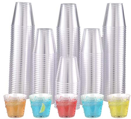 JOLLY CHEF 500 Shot Glasses 2 oz Disposable Cups 2 Ounce Plastic Shot Cups Ideal for Halloween, Thanksgiving, Christmas Party