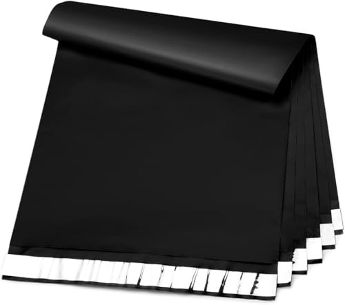 Metronic Poly Mailers 10x13 100 Pcs | Small Shipping Bags for Clothing | Mailing Bags for Small Business, Shipping Envelopes,Packing Bags in Black