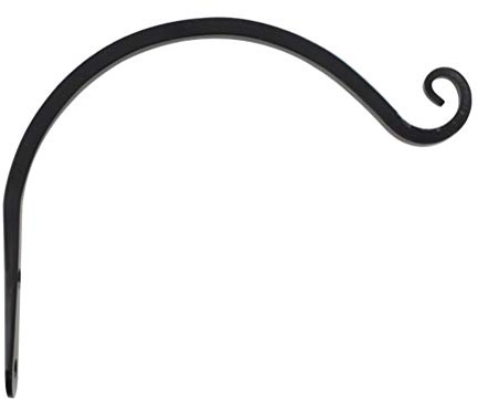 Cabilock Hanging Plant Bracket Wall Hooks Decorative Plant Hangers for Outdoor Hanging Bird Feeders, Wind Chimes, Plant, Black