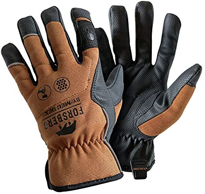 FORSBERG Montagehandschuhe mit rutschfester Innenhandverstärkung, robuste Handschuhe, Farbe:braun, Größe:XL