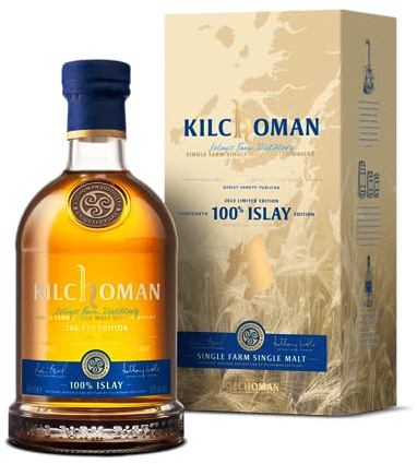 KILCHOMAN - 100% Islay The 13th Edition - Single Malt Whisky - 50% Alcool - Origine : Ecosse/Islay - Notes de Caramel & Fruité - Whisky Tourbé - 70 cl