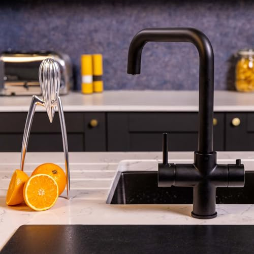 Flode Kyld 4 in 1 Boiling Water Tap Full Kit with Chiller | Tap Chiller Boiler & Filter Full Kit | 4 in 1 Instant Boiling Tap Kit (Matt Black)