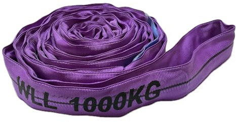 Lifting Round Sling Polyester Endless Lifting Strop 1 Ton - 5 Ton Various Length (1 Tonne, 1.5 Metre EWL (3M Circ))