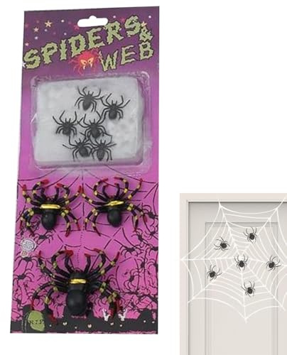Spaventosa ragnatela - Decorazione ragnatela di Halloween | Forniture realistiche per feste con ragnatele creative | Decorazioni interne di Halloween della forte decorazione