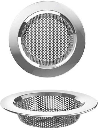 2 PCS Thickened Stainless Steel Drain Strainer - 4.41 (112 mm) Outer Diameter, 0.78 (20 mm) Depth, Multi-Purpose Sink Cover for Kitchen，Bathroom，Shower