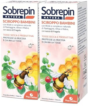 Sobrepin Natura Sciroppo Bambini – Sollievo per Tosse Secca e Grassa con Estratti Naturali [Confezione da 2]