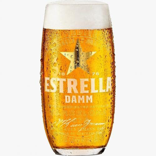 Estrella - Bicchiere da birra da 330 ml, 33 cl, in confezione regalo, prodotto da GarageBar