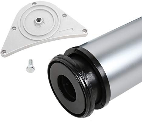 Tischbein 80mm Durchmesser Höhe 870 mm in Chrom matt Tischfuß Möbelfuss Metall