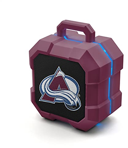 NHL Colorado Avalanche ShockBox LED Wireless Bluetooth Speaker, Team Color