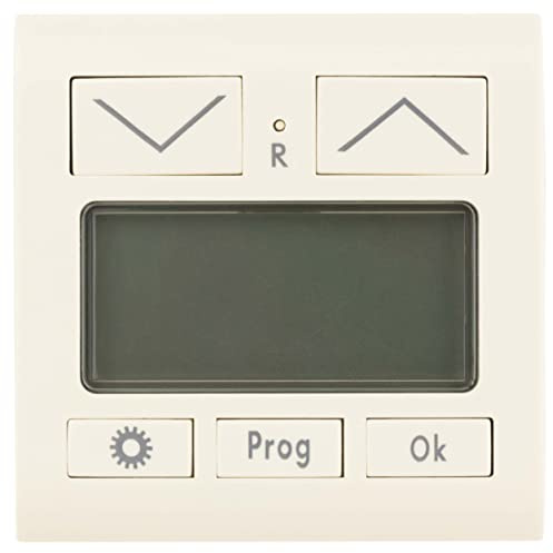 REV 0236530206 Quadro, Abdeckung Zeitschaltuhr, Bedienfeld für Jalousie und Rollladen, cremeweiss