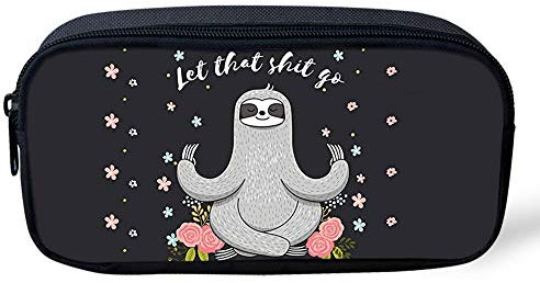 Belidome Lustiges Faultier-Yoga-Federmäppchen für Mädchen, Kinder, Stifteorganizer Box, weich, langlebig für Jungen