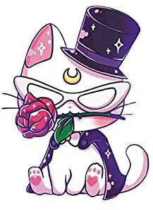 ALTcompluser Anime Autoaufkleber Sailor Moon Car Sticker Auto Fenster Tuning Vinyl Aufkleber(Artemis 14x10 cm)