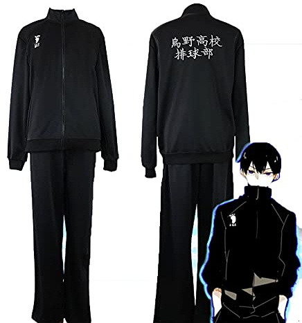 Zhongkaihua Haikyuu Hinata Shōyō Anime Cosplay Disfraz escolar Chica Chica Chaqueta Pantalones Negro Ropa Deportiva Karasuno High School Volleyball Club Jersey Uniforme Disfraces para Halloween