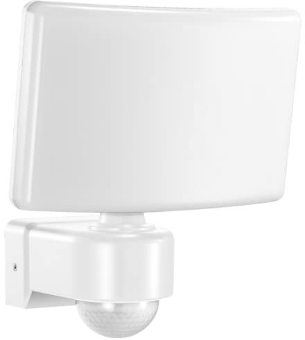 Adviti TOS LED NL-6148WLR4 Lampade con Sensore di Movimento Outdoor - 30W, 2200lm - IP65 Impermeabile (Bianco)