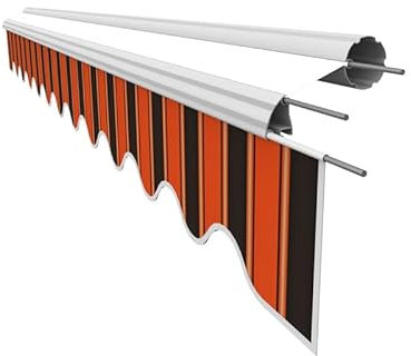 Leudus Markisen Volant Markisenbespannung Sonnenschutz Ersatzstoffe 4.85m*23cm SPD071 Sonnenmarkise fertig genäht