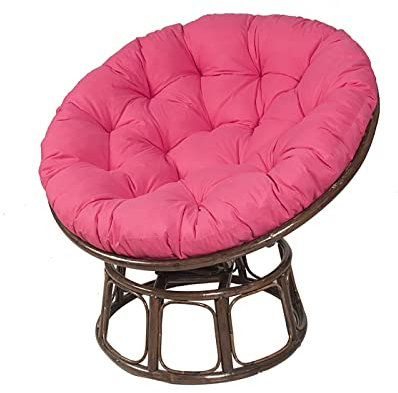 SRHMYWGY Hängesessel Kissen Hängestuhl Lounge Hängekorb Schaukel Sofakissen für Rattan Hängeschaukel Polster Hängekorb Schaukel Korb Schaukelkissen Rückenkissen (Rose red 110cm/43.3in)