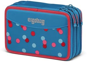 ergobag Maxi Mäppchen Set 40-Teilig, Lyra Bunt- und Filzstifte, Kleingeld Fach, Lineal, Schere VoltiBär - Petrol
