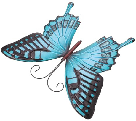 GOOHOCHY 1pc Wrought Iron Butterfly Wall Butterfly Decor Outdoor Wall Decor Iron Butterflies Pendant Sculptures Sculpture Garden Metal Figurine The Fence 3d Indoor