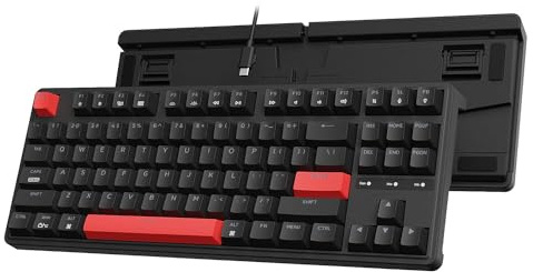 Keychron C3 Pro QMK/Via Clavier Mécanique Filaire, TKL 87 Touches Clavier de Jeu Keychron Commutateur Mécanique Marron pour Mac/Windows/Linux (US-Layout)