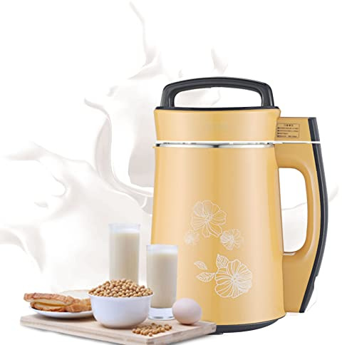 Máquina inteligente para hacer sopa y leche de soja, 7 modos, forro de acero inoxidable 304, panel LED, operaciones silenciosas y eficientes, perfecta para batidos de leche de almendras, totalmente