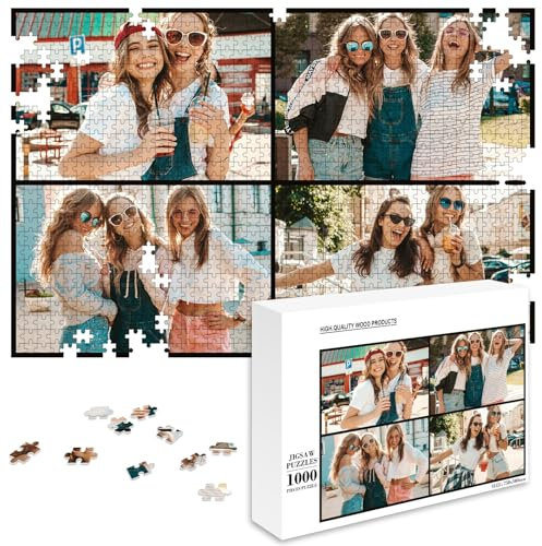 MJARTORIA Personalisiert Puzzle Selbst Gestalten 35 70 120 200 300 500 1000 Teile, Fotopuzzle mit Eigenem Bild Text Namen Geschenk für Erwachsene Jungen Mädchen Kinder