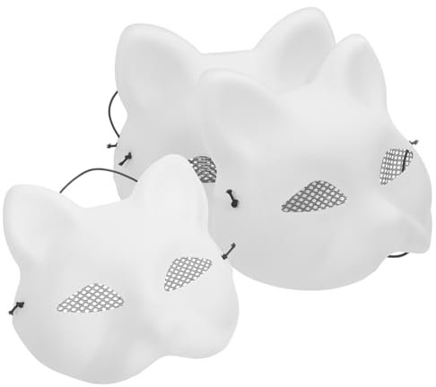 WOONEKY 3stücke Teiliges Unbemalte Katzenmaske Zum Anmalen Maskerade Maske Für Partys Hochzeiten Und Besondere Anlässe Kreative Bastelmaske Für Unvergessliche Momente