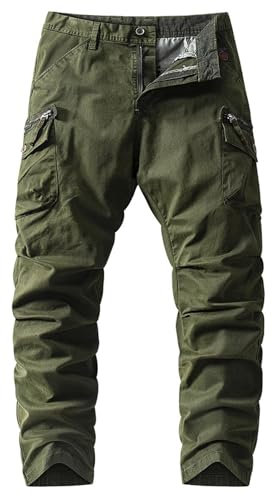 SRZYMJ Chino Hose Herren Badeshorts Herren Laufhose Herren Kurz Mit Tasche Herren Freizeithose Funktionshose Herren Kurz Hosenträger Skihose Herren Grün Arbeitshose Sporthose Herren Lang 29