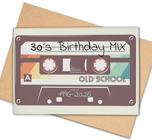 Lovely Cards - 30. Geburtstag Frauen - schöne Retro-Karte zum Geburtstag - Geburtstagskarte 30 Frau - besonderes Geburtstagskarte Freundin - A6 (30 Jahre)
