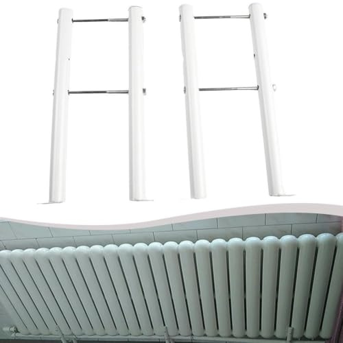 Une paire de pieds de radiateur en fonte robuste – Parfait pour les radiateurs de cuisine, salon, salle de bain, blanc (25 cm)
