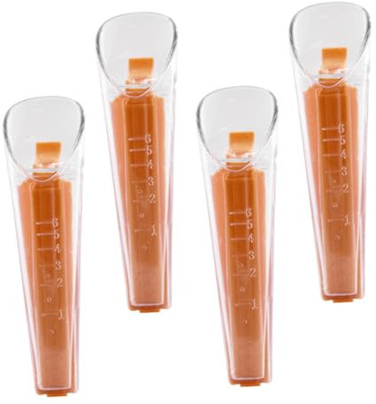 Cabilock Yeast Measuring Cups Set 4pcs Reusable Graduated Baking Measuring Cups with Seal Clip for Dry Yeast Baking Tools