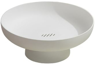 WAZUBC Obstschale mit Hohem Boden, Snack Aufbewahrungstablett mit Boden Präsentationsschale Obstschale Dessertständer Süßigkeitenteller Obsttablett Lebensmittelaufbewahrungstablett (weiß)