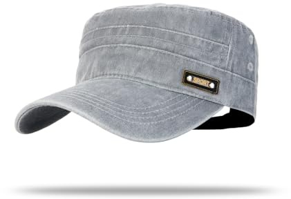 YAMEE Military Cap Herren Vintage Denim,Army Cap Herren Atmungsaktiven Sonnenschutz