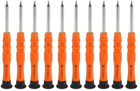 QUARKZMAN 10pz T4 Torx Mini Cacciavite 3mm Testa Torx 87mm Lunghezza per Riparazioni Piccoli Elettrodomestici, Arancione