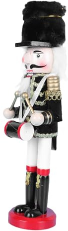 OUNONA Wooden Nutcracker Soldier Ornament European Style Christmas Decor Creative Puppet Doll for Home Xmas Desktop Adorn
