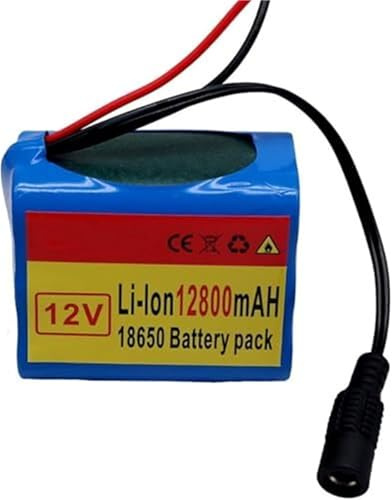 Lithium Battery Pack 12V 12800mAh with Built-in Protection Board and Charger - Rechargeable for Electric Toys and Various Models T(XT60)