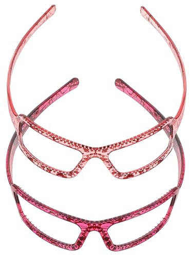 ERINGOGO Bandeaux Pour Cheveux Artistiques Lunette 2 Pièces Taille Unique Couleur Rouge Clair Et Rouge Grenat Bandeaux Spa Doux Et Confortables Pour Filles Femmes Usage Quotidien