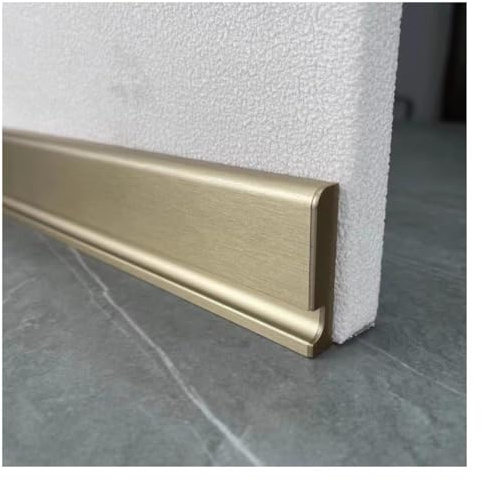 Canale Diffusore LED Per Battiscopa In Alluminio, Battiscopa In Alluminio Con Trasformatore Per Canale Di Illuminazione Per Battiscopa A Parete. Adatto Per Battiscopa(Gold,1m/3.3ft)