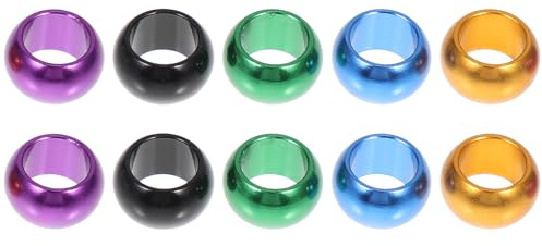 SEWACC Lot de 10 Bagues pour Pattes de Pigeons en Aluminium 8 MM Couleurs Assorties Anneaux Légers et Solide pour Identification et Gestion Colombophile