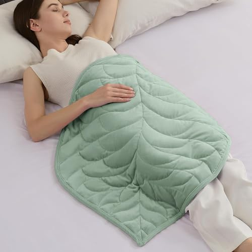 Sivio Pequeña Manta Ponderada 2.3 kg 58x74 cm, Terciopelo de Cristal de Lujo, Relajación para Sofá/Oficina, Lavable | Verde Claro
