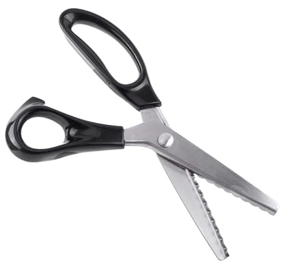 Generic Stoff Professionelle Schneiderei Zackenschere aus Edelstahl, Schere Zum Basteln, Nähen, 3 5 7 Mm Runde Dreieckige Kante, für -Projekte (7mm)